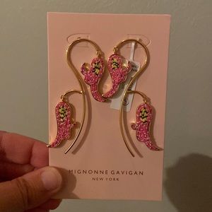 NWT Mignonne Gavigan Ulla Pink stud drop earrings